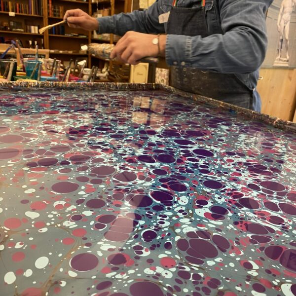 Marbled Paper Making process