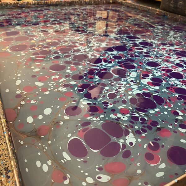 Marbled Paper in the making