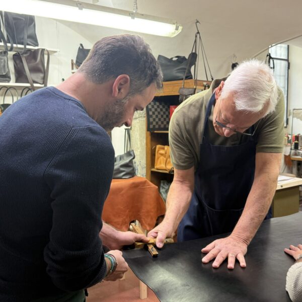 measuring the leather